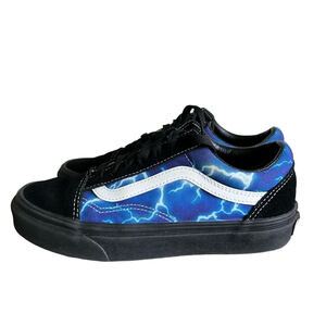 VANS Old Skool Unisex Skate Shoe Black Lightning Size 6.5 or 5 #961